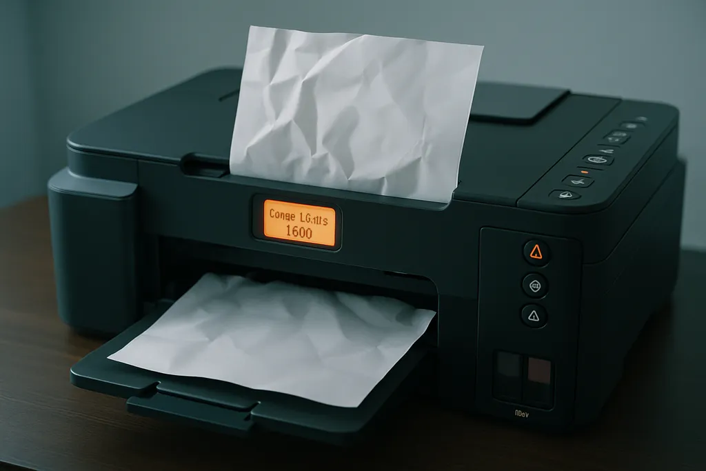 Support Code 1300 na Canon G3111: papel preso e como retirar com segurança