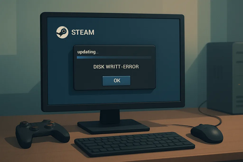 Erro de disco no Steam ao atualizar jogo: o que causa e como resolver