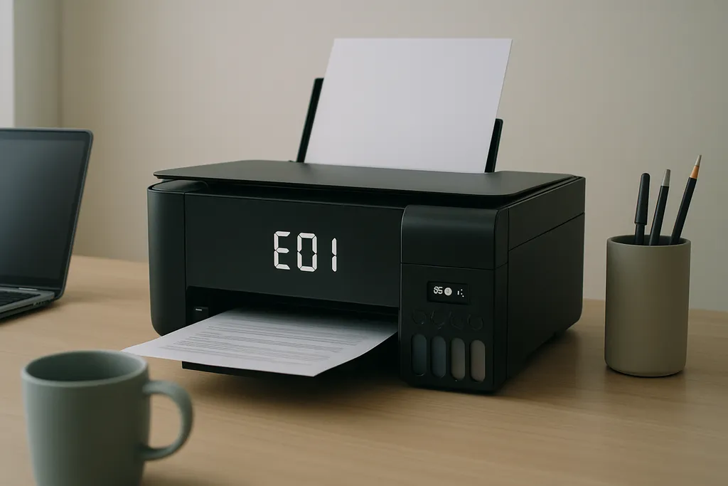 Erro E01 na Epson L3250: o que significa e como resolver