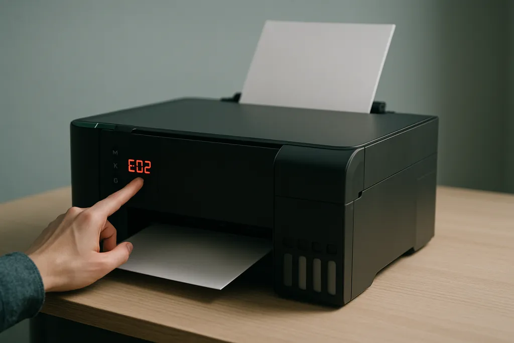 Erro E02 na impressora Epson L3250: o que significa e como resolver