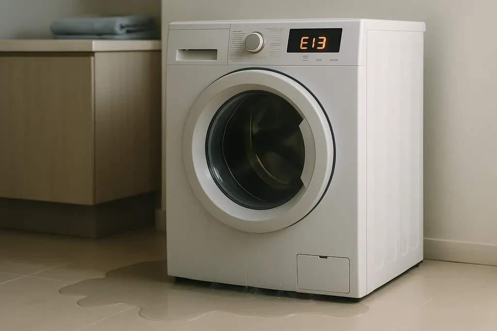 Erro E13 na lavadora Electrolux: o que significa e como resolver o problema de vazamento
