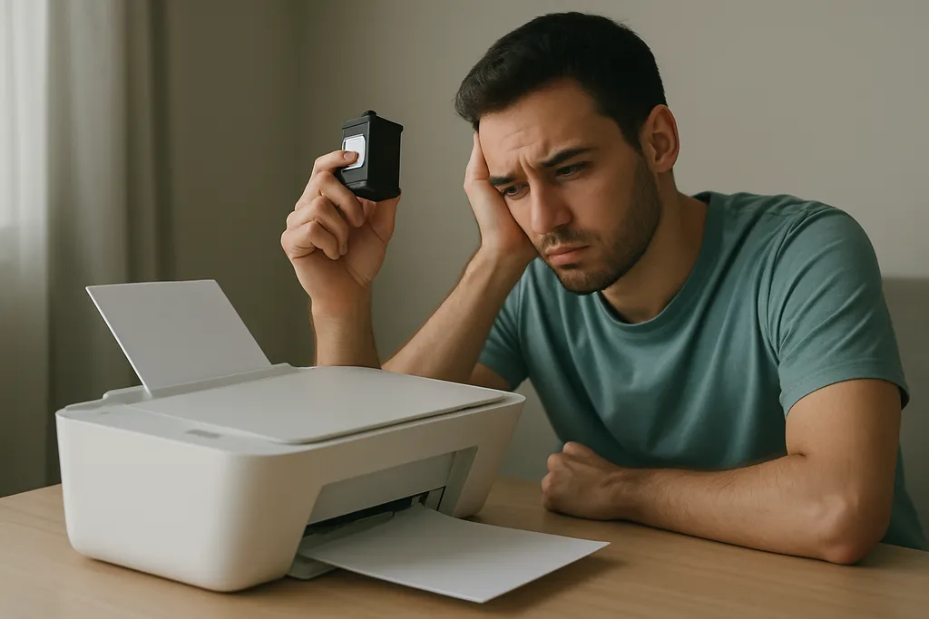HP DeskJet 2774 não imprime depois de trocar cartucho: o que fazer