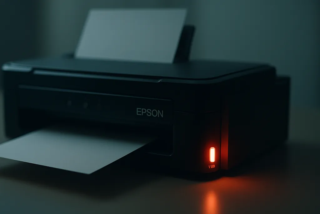 Luz de tinta piscando na Epson L375: o que significa e como resolver