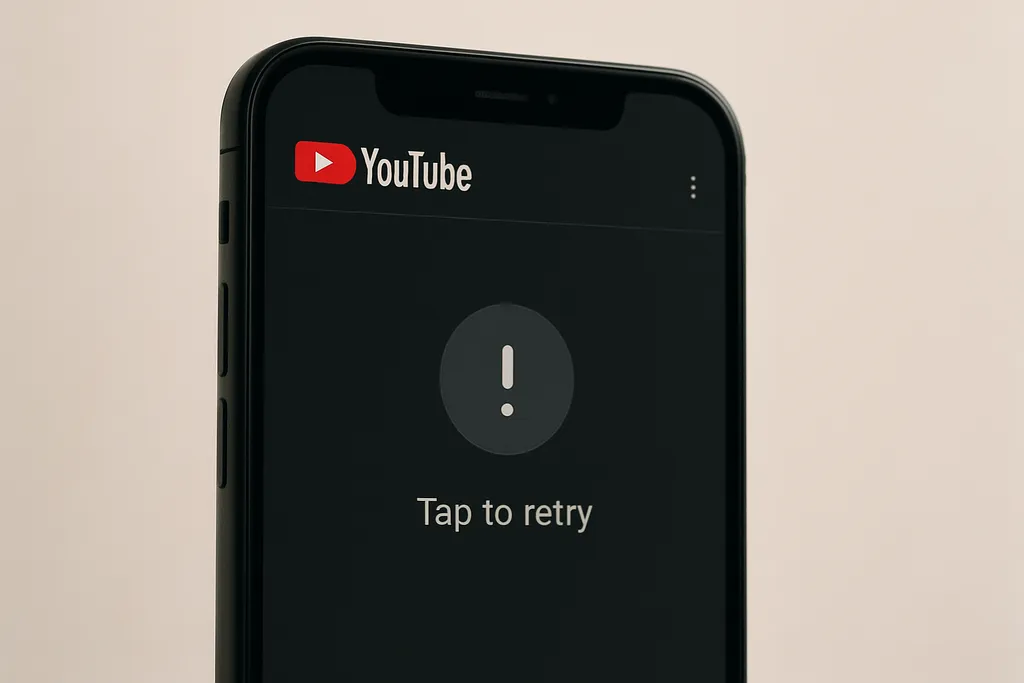 YouTube com 'Toque para tentar novamente': o que significa e como resolver